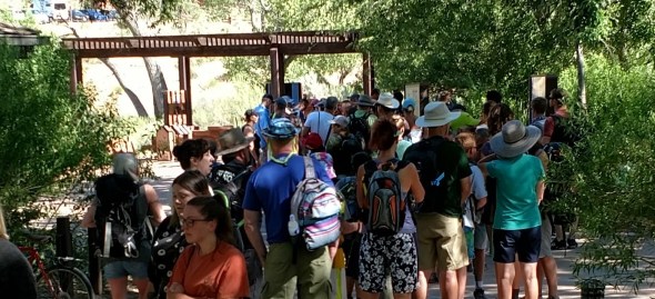 Often in life, we are busy and in motion and waiting to get somewhere else, when it just might be that if we have eyes to see it, we could live fully right where we are. A few hundred feet away there's a great destination to play in the river...